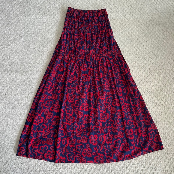 Anthropologie Sundry Aloha Floral Strapless Maxi Dress 1 (Small) Boho West Coast - Picture 11 of 15
